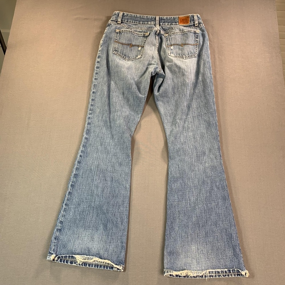 BKE Culture Long Jeans Men 32x33.5 Blue Bootcut Distressed Denim USA Medium Wash - Picture 14 of 16